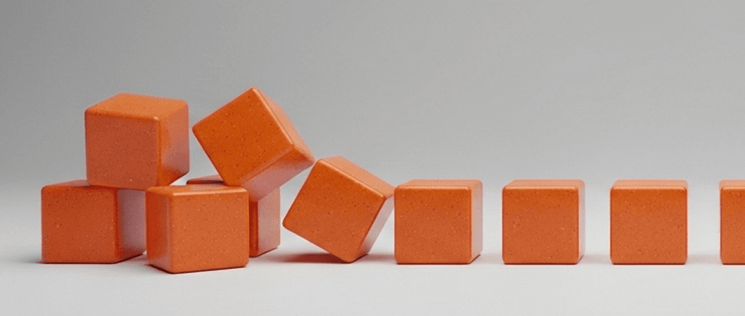Cubos laranjas organizados