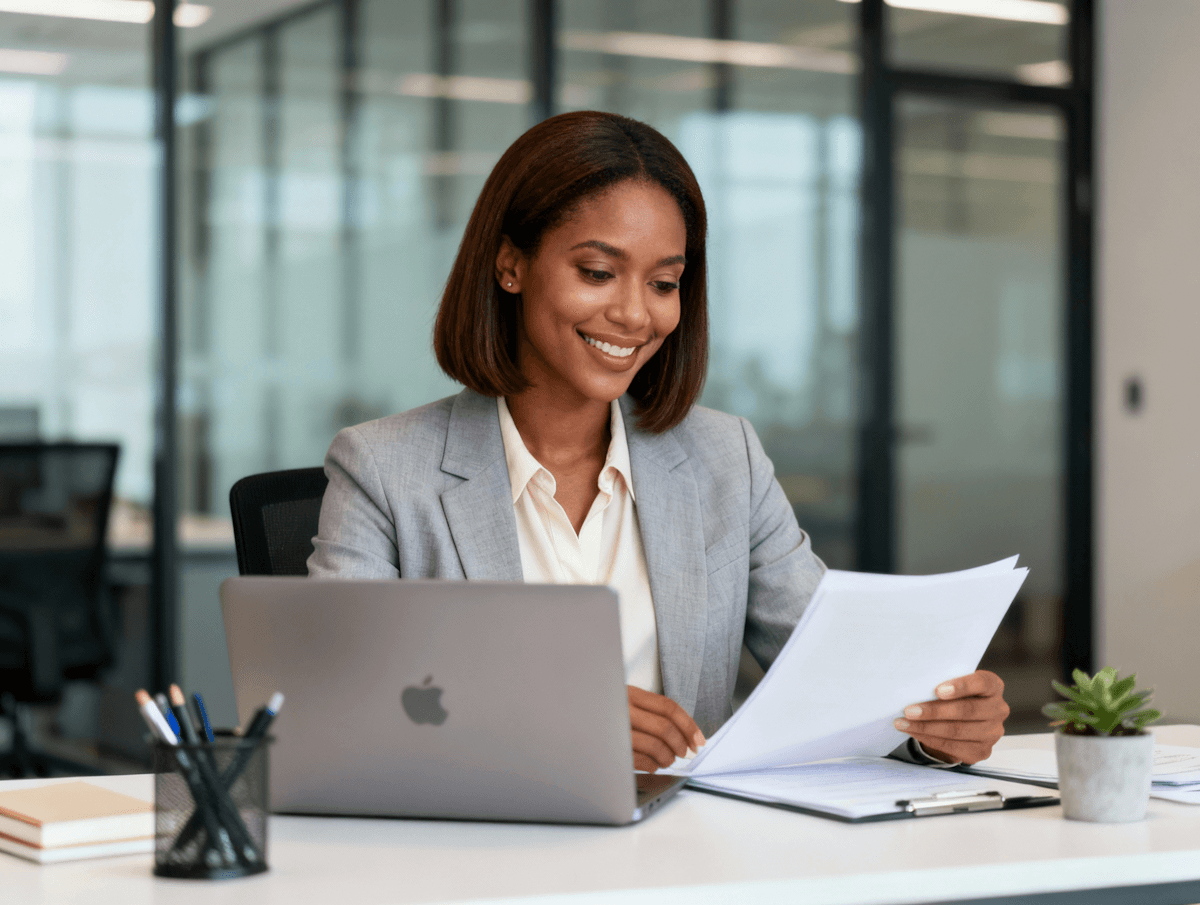 Profissional trabalhando no escritório